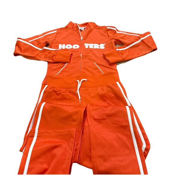 Hooters Pants - Vintage Hooters Embroidered 2 Pc Uniform Full Zip Track Suit New In Bag Small